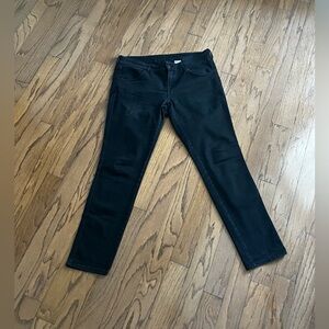 H&M skinny low waist black denim jean size 34/32 cotton blend pre-owned